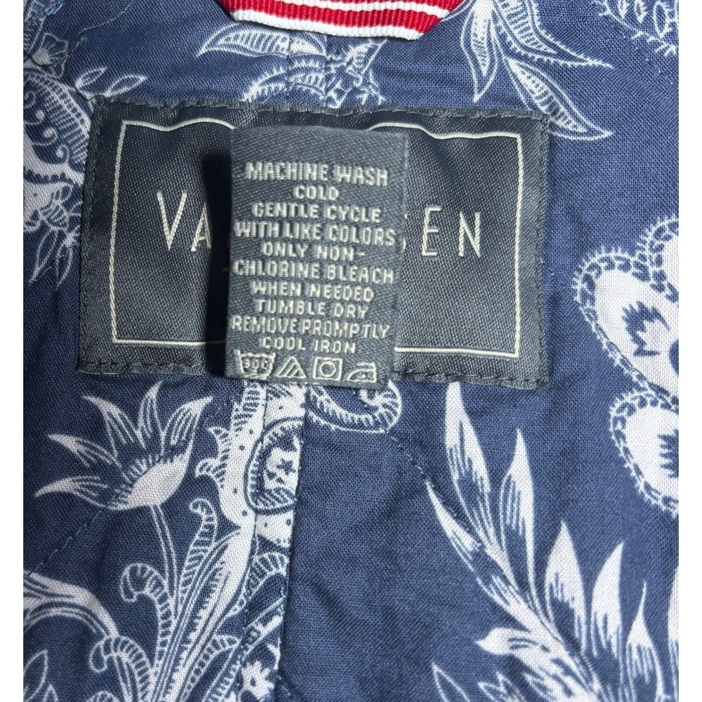 Van Heusen Preppy Quilted Full Zip Vest Sky Blue Floral Lining Womens Size Small - Picture 4 of 8